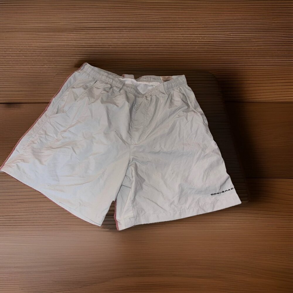 Columbia PFG Swim Trunks Adult Small Beige Fishing Mesh Omni-Shade Men’s